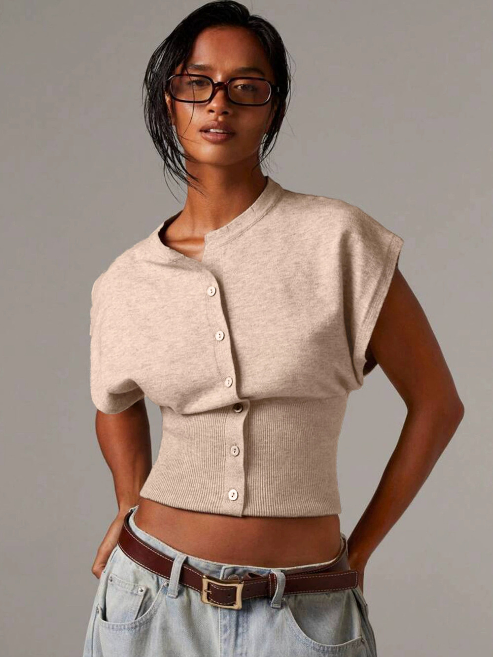 ZARA Relaxed Chic Versatile Sleeveless Round Neck Knit Top for Daily Commute